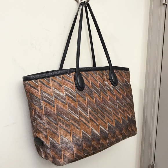 Missoni Handbags - Missoni Neverfull MM Zig Zag Shoulder Tote Bag